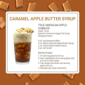 Monin Caramel Apple Butter Syrup for Seasonal Drinks