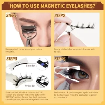 QUEWEL Magnetic Eyelashes Kit - Easy to Wear & Reusable