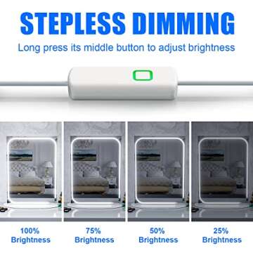 MY BEAUTY LIGHT LED Vanity Lights Strip for Mirror, 6000K Bright Daylight White Vanity Mirror Lights, 6.56FT Dimmable Makeup Light, ELT Approval 24V Stick on Lights for Mirror