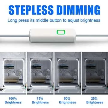 MY BEAUTY LIGHT LED Vanity Lights Strip for Mirror, 6000K Bright Daylight White Vanity Mirror Lights, 6.56FT Dimmable Makeup Light, ELT Approval 24V Stick on Lights for Mirror