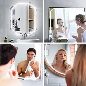 MY BEAUTY LIGHT LED Vanity Lights Strip for Mirror, 6000K Bright Daylight White Vanity Mirror Lights, 6.56FT Dimmable Makeup Light, ELT Approval 24V Stick on Lights for Mirror