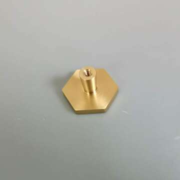 Brushed Brass Hexagon Knobs - Elegant Furniture Hardware