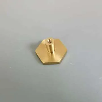 Brushed Brass Hexagon Knobs - Elegant Furniture Hardware