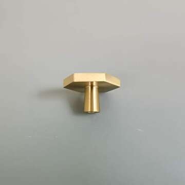 Brushed Brass Hexagon Knobs - Elegant Furniture Hardware
