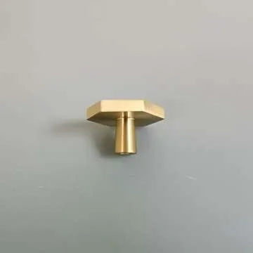 Brushed Brass Hexagon Knobs - Elegant Furniture Hardware