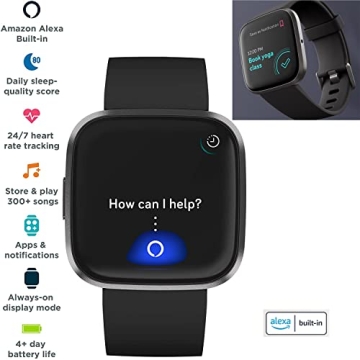 Fitbit Versa 2 Smart Watch with Heart Rate Monitor and More