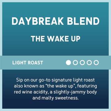 Caribou Coffee, Light Roast Ground Coffee - Daybreak Morning Blend 20 Ounce Bag - Packaging May Vary