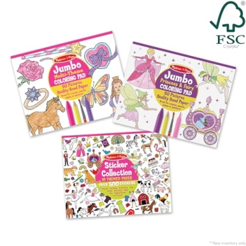 Melissa & Doug Coloring Pads and Sticker Collection Set