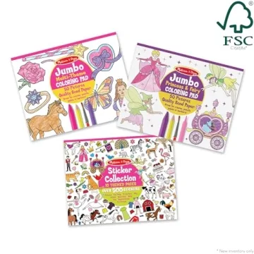 Melissa & Doug Coloring Pads and Sticker Collection Set