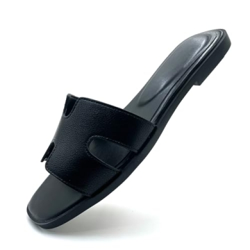 Womens Flat Sandals Comfortable Anti-Slip Slide Sandals