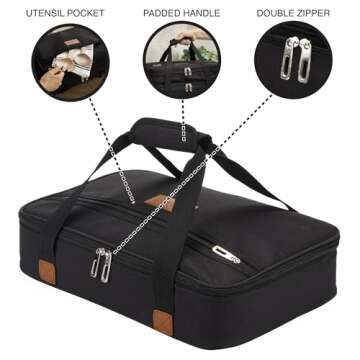Insulated Casserole Carrier - Perfect for Food Transport