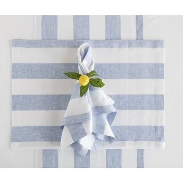 Solino Home Linen Placemats Set of 4 Elegant Table Decor