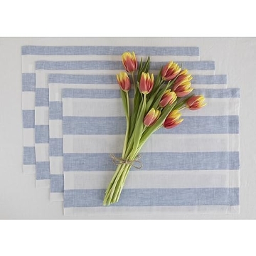 Solino Home Linen Placemats Set of 4 Elegant Table Decor