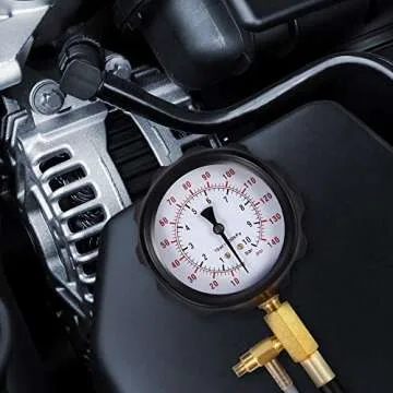 BETOOLL 0-140PSI Fuel Injector Injection Pump Pressure Tester Gauge Kit Car Tools (Master)