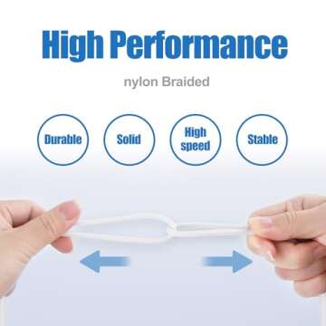 USB C to C Charging Cable 10ft, 60W Fast Type C to C Charger Cord Long for Apple iPhone 16/16 Pro Max/15 Plus/15 Pro Max, MacBook Pro 2021/2020/2019/2018,iPad 12.9/11 inch/Mini/Air 5/4,Samsung Galaxy