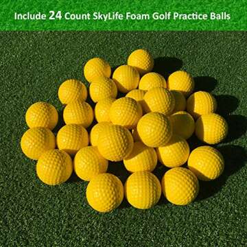 SkyLife Golf Practice Balls - Soft Foam Indoor & Outdoor Training (24pcs)