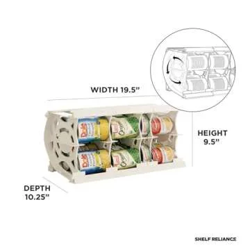 Shelf Reliance Can Organizer, Pantry Storage Rack, Canned Food and Goods, 20 Cans