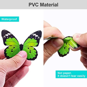 80pcs Butterfly Wall Decor - Vibrant Removable Mural Stickers