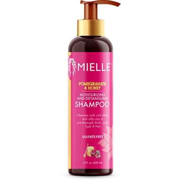 Mielle Organics Pomegranate & Honey Leave-In Conditioner for Thick, Curly Type 4 Hair, Moisturizing Curl Primer, and Detangler, Prevents Frizz, for Damaged Hair, Easy to Apply