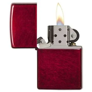 Zippo Candy Apple Red Lighter - Lifetime Guarantee & Windproof