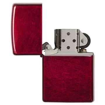 Zippo Candy Apple Red Lighter - Lifetime Guarantee & Windproof