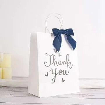 AIMUDI Dusty Blue Velvet Bows - 4.5" Blue Christmas Bows for Tree, Wreaths, Gift Wrapping & Wedding Decor - 12 PCs