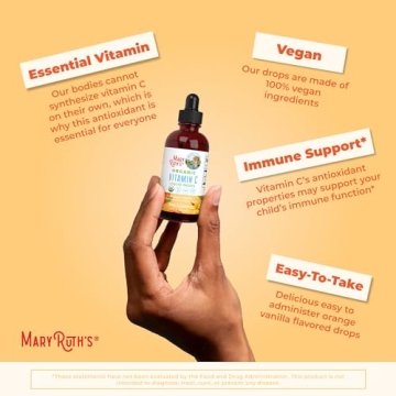 Organic Vitamin C Liquid Drops for Immune Support & Health