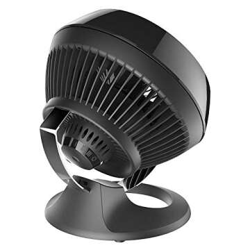 Vornado 460 Whole Room Air Circulator, Small Fan with 3 Speeds, Adjustable Tilt, Easy to Clean, Moves Air 70 Feet, Quiet Fan for Home, Office, Bedroom, Black