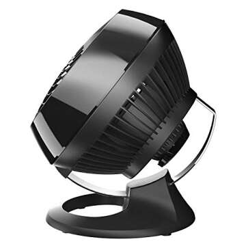 Vornado 460 Whole Room Air Circulator, Small Fan with 3 Speeds, Adjustable Tilt, Easy to Clean, Moves Air 70 Feet, Quiet Fan for Home, Office, Bedroom, Black