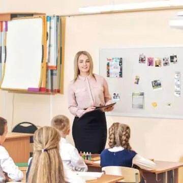 OWLKELA 24'' x 36'' Linen Bulletin Board, White Framed Corkboard, White Oak Frame Linen Cork Board, Vision Board and Decorative Hanging Pin Board