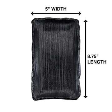 Happy Sale, 6 Piece Japanese Style Sushi Plate Dinnerware Set (Black)