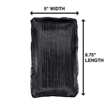 Happy Sale, 6 Piece Japanese Style Sushi Plate Dinnerware Set (Black)