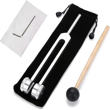 Healing Tuning Fork Set - 128Hz, 432Hz, 528Hz for Stress Relief & Meditation