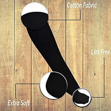 Free Ride Equestrian Socks | Knee High Socks for Women | Horse Lovers | Moisture Wicking Thin Cotton Women Socks | Black |