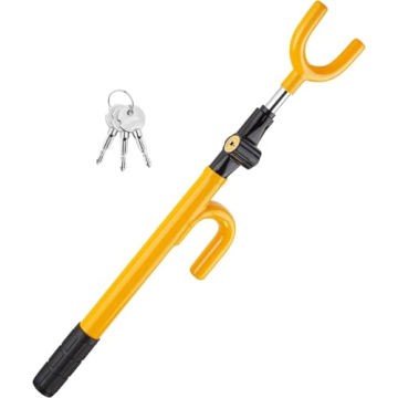 CARTMAN Vehicle Steering Wheel Lock - Anti Theft Security Solution with Adjustable Length