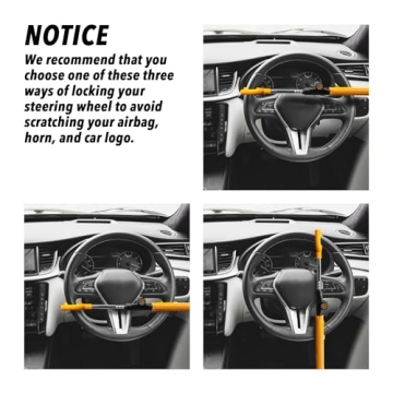 CARTMAN Steering Wheel Lock for Ultimate Vehicle Security