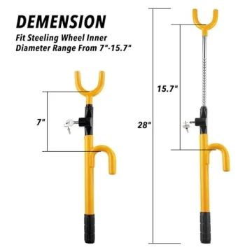 CARTMAN Steering Wheel Lock for Ultimate Vehicle Security