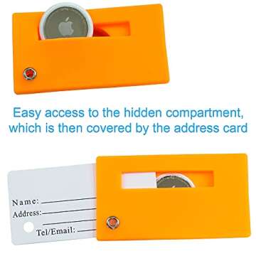 Luggage Tag with Hidden Compartment for AirTag – The Most Discreet and Creative Way to Track Your Luggage [1-Pack]