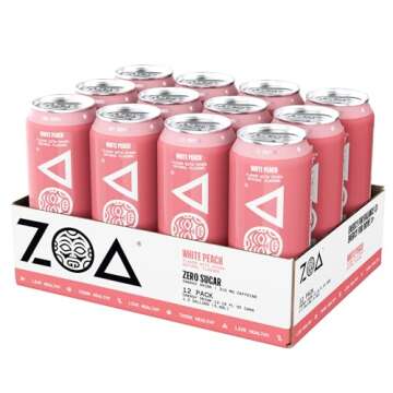 ZOA Zero Sugar Energy Drinks - Healthy Energy Boost Anytime