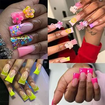 SITELENABY Duck Nail Tips 500PCS for Nail Art Designs