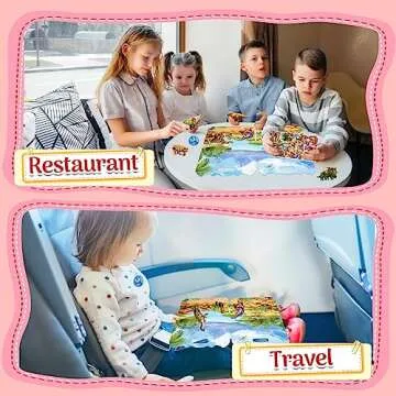 Reusable Dinosaur Sticker Book for Toddlers and Kids | Ages 2-4, 3-5 | Puffy Dino Stickers Activity Pad for Boys and Girls 1-3,4-8 | Quiet Busy Book | Road Trip Car Plane Travel Toys.