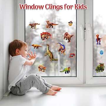 Reusable Dinosaur Sticker Book for Toddlers and Kids | Ages 2-4, 3-5 | Puffy Dino Stickers Activity Pad for Boys and Girls 1-3,4-8 | Quiet Busy Book | Road Trip Car Plane Travel Toys.