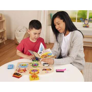 Battat Education Toddler Lacing Toy - Montessori Busy Board - Travel Busy Board - 3 Years + - What's in My Tummy?