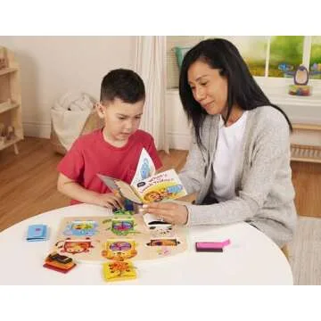 Battat Education Toddler Lacing Toy - Montessori Busy Board - Travel Busy Board - 3 Years + - What's in My Tummy?