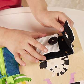 Battat Education Toddler Lacing Toy - Montessori Busy Board - Travel Busy Board - 3 Years + - What's in My Tummy?