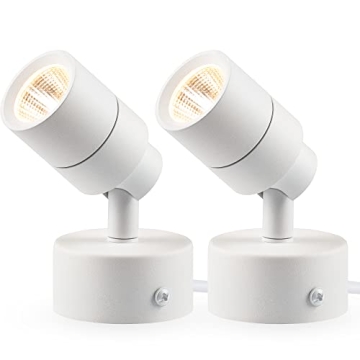 SUNVIE 2 Pack LED Up Lights - Elegant Indoor Spotlights for Warm Accent Lighting