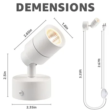 SUNVIE 2 Pack LED Up Lights Indoor Spotlight for Accent Lighting