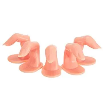 Hedume 60 Pack Practice Fingers, DIY Nail Art Training Fingers, Nail Decoration Training Fingers for Nail Art Beginners, Lovers and Salon Artists