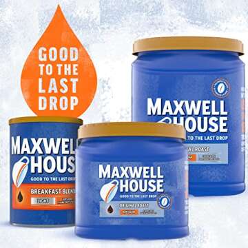 Maxwell House Medium Roast Original Roast Ground Coffee, 30.6 oz. Canister