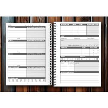 Food Diary & Symptom Log for IBS and Allergies | A5 Size